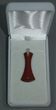 Red Dinosaur Gembone Axe Pendant #22530-3